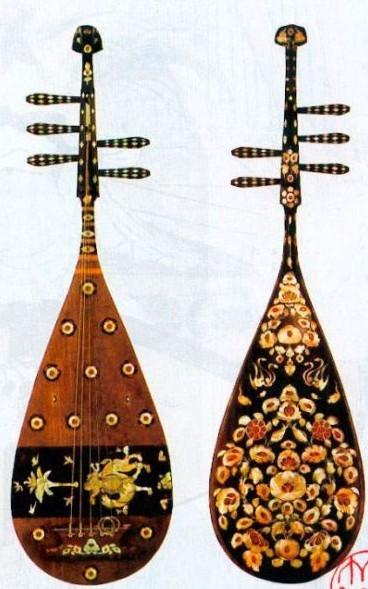 Luodian Zitan five-string pipa created in the Tang Dynasty (618-907). An ordinary pipa has four strings but this one has five. It can be played as a guitar or as a three-string instrument. As the only surviving one of its kind since the Tang Dynasty, it is a national treasure. It went to Japan during the Tang Dynasty and is now in the Japanese Imperial House. [Photo/people.cn]