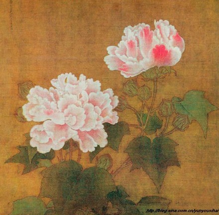 Red and White Cotton Roses. It's a representative of nature painting of the Song Dynasty. Created by Li Di in 1197, it used to be collected by the Old Summer Palace and is in the collection of Tokyo National Museum. [Photo/people.cn]