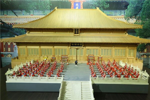 A miniature model on display recreates the ancient rituals that paid respect to Confucius.