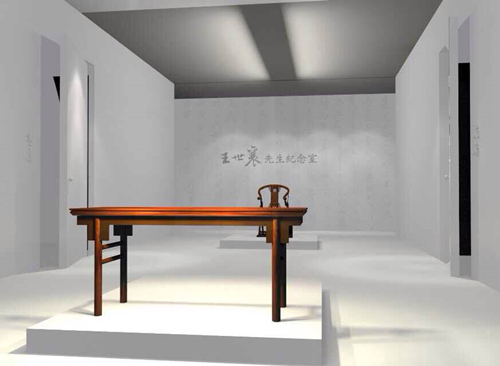 The furniture includes chairs, benches, tables, beds and wardrobes.