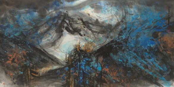 One of Xuan's paintings is on displayed at the exhibition. (Photo provided by Today Art Museum)