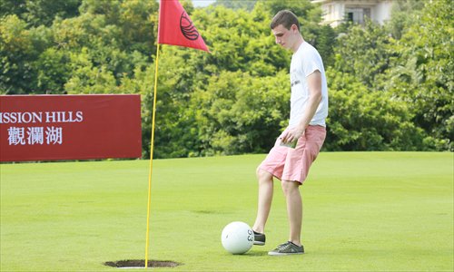 As a game that has already been popular in the West, footballgolf is only in its infancy in China, but there are reasons to believe that it will become a hit in the future. Photo: Courtesy of Mission Hills China