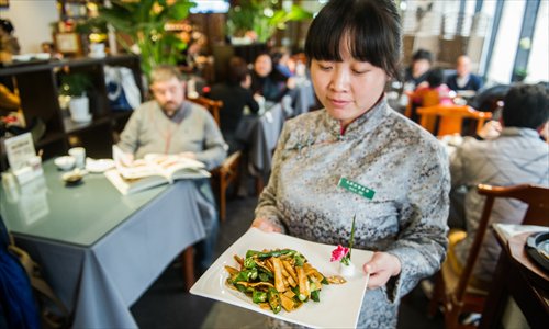 Although there remains a resistance to vegetarianism in China, the number of vegetarian restaurants in the country have grown steadily in the past decade. Photos: Li Hao/GT