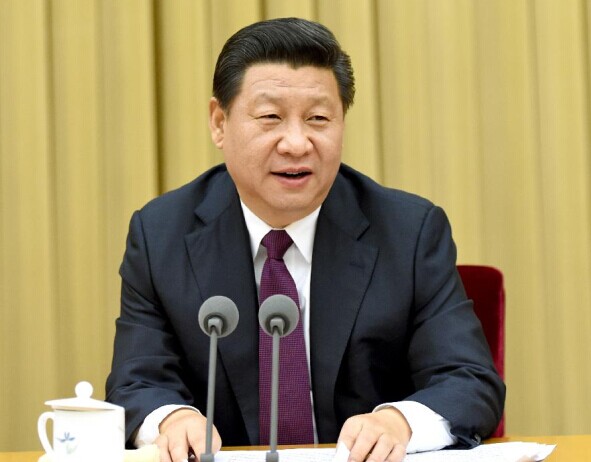 Chinese President Xi Jinping, also general secretary of the Communist Party of China (CPC) Central Committee and chairman of the Central Military Commission (CMC), addresses the central foreign affairs meeting held on Nov. 28 to 29, 2014 in Beijing, capital of China. (Xinhua/Ma Zhancheng)