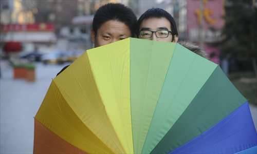 Today's young people are less reluctant about coming out to their families. Photo: Li Hao/GT