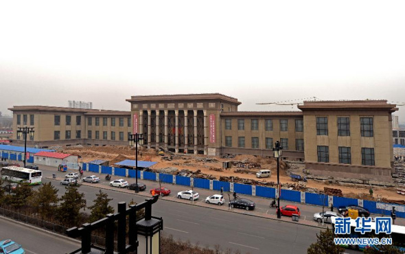 Photo taken on Dec 9, 2014 shows the giant building has been moved to a new play.