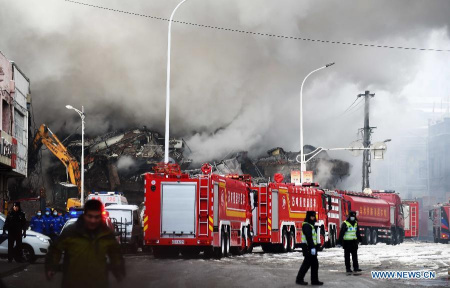 5 firefighters killed in NE China warehouse blaze 