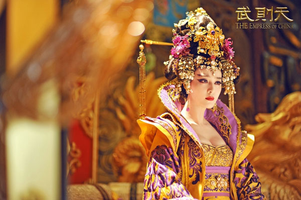 Chinese actress Fan Bingbing, who plays empress Wu Zetian. Hit drama The Saga of Wu Zetian has drawn further public attention after an attempt to cut too revealing shots in the 80-episode Hunan TV serial. [Photo provided to China Daily]  