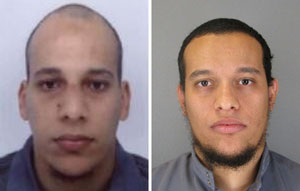 Suspects Cherif Kouachi, left, and Said Kouachi