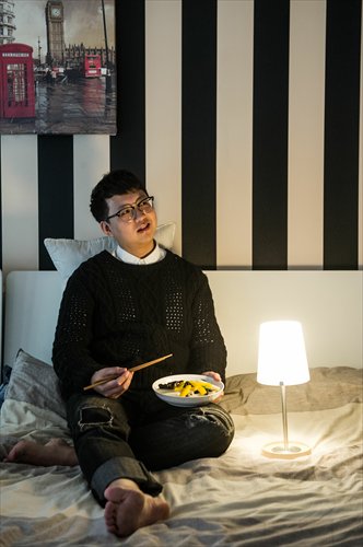 Clark Zhu, a foodie who has made a habit of making elaborate dishes late into the night. Photo: Li Hao/GT
