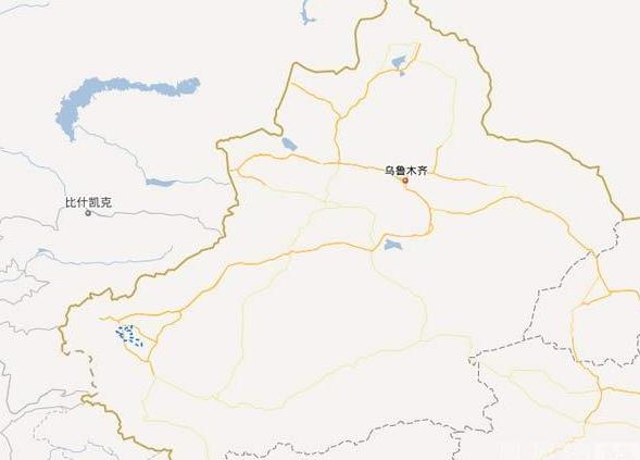Shule county is marked by a blue dotted line in western Xinjiang Uygur autonomous region.[Photo/military.china.com]   