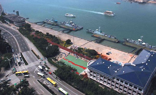 A file photo of a military port in Xiamen, Fujian province. Operations at some PLA bases have been disrupted by the encroachment of residential buildings and the daily activities of local residents. Provided to China Daily.