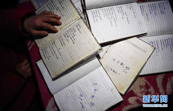 A photo shows works by Chinese farmer Yu Xiuhua. [Photo/Xinhua]  