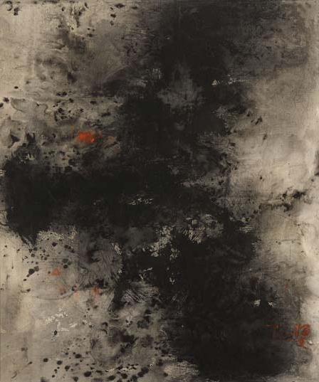 T'ang Haywen's abstract painting, Untitled, fetched 3.4 million HK dollars, an auction record for the artist.
