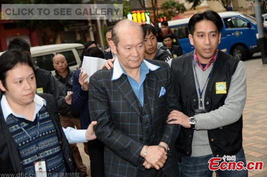 Alan Ho(L), nephew of Stanley Ho, the 