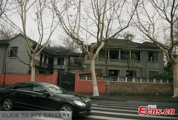 The photo taken on January 28, 2015 shows the former residence of Chiang Ching-kuo, son of former Kuomintang leader Chiang Kai-shek, near the West Lake in Hangzhou, East China's Zhejiang Province. [Photo: China News Service/ Li Chenyun]