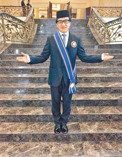 Chinese kung fu superstar Jackie Chan was awarded the honorary title of Datuk by Malaysian authoritie. [Photo/Youth.cn]