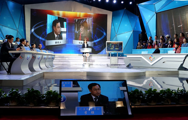 Dianshi Wenzheng, or Questioning Officials On TV has become the most popular show in Wuhan, Hubei province. The show features officials giving immediate reactions to public questions and criticism. Chen Jianhua / Provided to China Daily