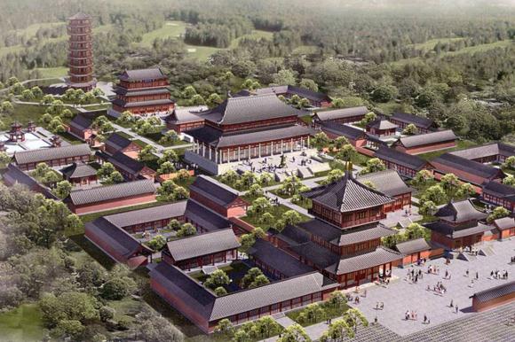 A concept drawing of the proposed Shaolin Temple complex at Shoalhaven in New South Wales, Australia. (Photo: China Daily/Zhu Xingxin)