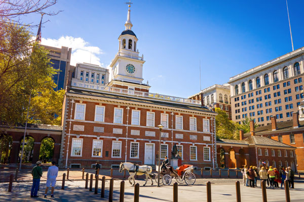 The Independence Hall in Philadelphia, where the US Declaration of Independence and Constitution were debated and adopted. Philadelphia recently opened its first China tourism office in Beijing as the city seeks to attract more travelers from the country. Chinese tourists make up the city's fourth-largest international group. Provided to China Daily.