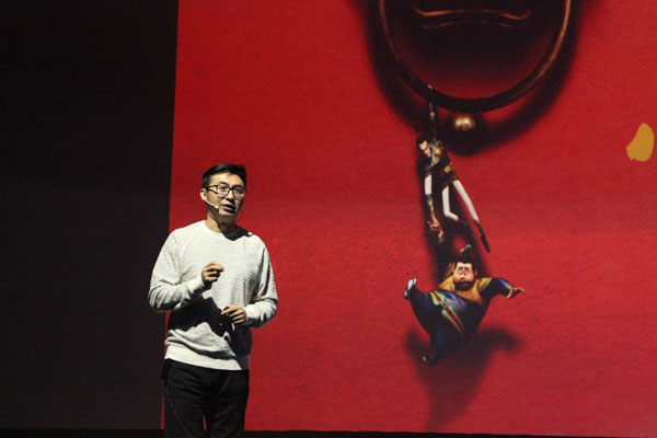 Yu Zhou, producer of Door Guardians, is confident in the Chinese animation film, which will be released in January. [Photo by Wang Kaihao/China Daily]