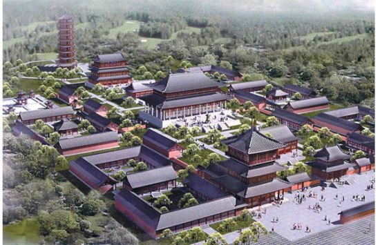 A concept drawing of the proposed Shaolin Temple complex at Shoalhaven in New South Wales, Australia. Photo provided to China Daily