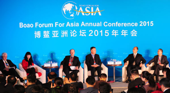 A discussion on smog and health was held in Boao on Friday. (Photo: HUANG YIMING/CHINA DAILY)