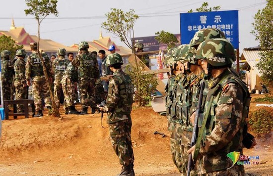 Undated photo shows Chinese soldiers guard the border after Myanmar bombing incident. (Photo:/Youth.cn)
