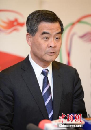 File photo of Leung Chun-ying.