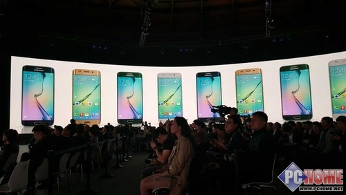 A display of Samsung's smartphones. (File photo from www.pchome.com)