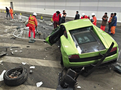 Photo shows the scene of the accident. (Photo/the Beijing News)