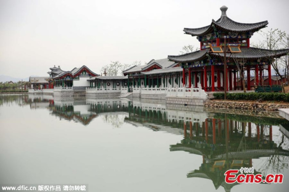 A replica of the Old Summer Palace, also known as Yuanmingyuan, constructed in Hengdian, Zhejiang province, will open partially from May 10. Built to the scale of the one in Beijing destroyed in 1860 by British and French forces; it features 95 percent of the original architecture.(Photo/ IC)