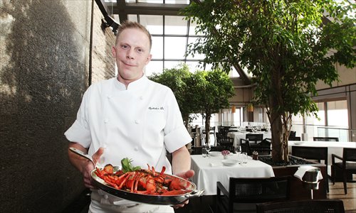 Chef Szabolcs Diviki from Park Hyatt Beijing's China Grill, a restaurant that is well known for its European-style lobster dishes. (Photo: GT/Cui Meng)