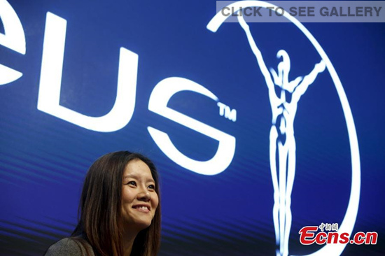 Retired two-time Grand Slam champion Li Na attends a press conference for the Laureus World Sports Awards 2015 in Shanghai, April 14, 2015. (Photo/Agencies)