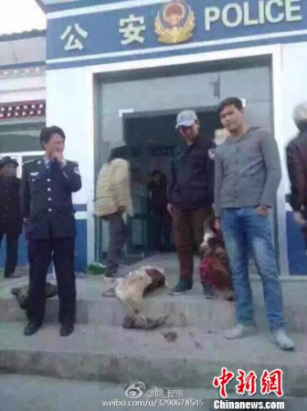 Online posts have spread on Sina Weibo since Friday afternoon, saying police officers in Longmen are killing endangered animals. (Photo/Sina Weibo)