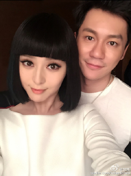 A weibo picture of Chinese actress Fan Bingbing and Chinese actor Li Chen that is posted by Li Chen on Sina Weibo on May 29, 2015. Fan Bingbing later reposts the picture to confirm that they have been dating. (Photo/weibo.com)