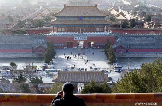 A bird's-eye view of the Palace Museum in Beijing. (Photo/Xinhua)