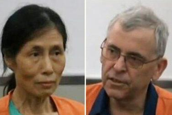 Peter Humphrey (R) and his wife ��Photo/CCTV��