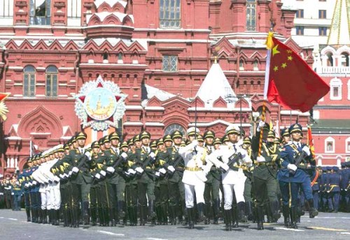  China unveils plans for Victory Day parade Chinese servicemen march during a rehearsal for the Victory Day parade in Red Square in Moscow, Russian May 7, 2015. (Photo/Xinhua)