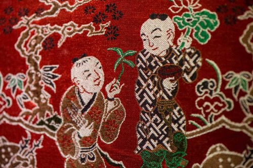 Detail of the Qing Dynasty Sichuan borcade. (Xinhua file photo)