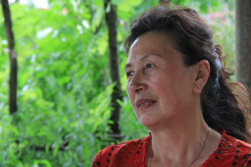 Galina Bagdanava, 62, is a retired worker at a local pharmaceutical company in Tacheng, Xinjiang Uygur autonomous region.(Photo by Xu Wei /China Daily)