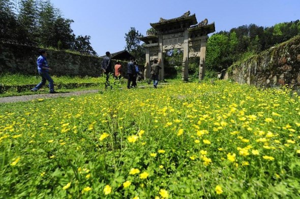 File photo taken on April 21, 2012 shows Tangya Tusi site in central China's Hubei Province.(Photo: Xinhua/Hao Tongqian)