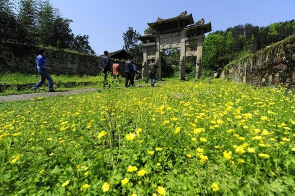 File photo taken on April 21, 2012 shows Tangya Tusi site in central China's Hubei Province.(Photo: Xinhua/Hao Tongqian)