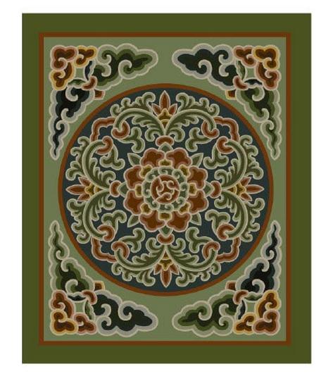 A colored pattern of decorations often seen on traditional Chinese architecture. (Photo/Sina Weibo of gugongweb)