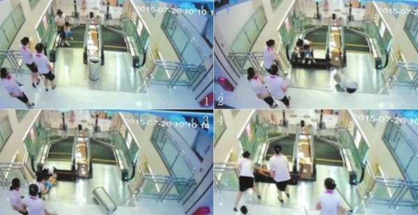 A woman was killed after being stuck and swallowed by an escalator in a shopping mall in Jingzhou. The seconds-long security camera footage of the incident posted online shocked the public and stirred up heated discussion over escalator safety. 