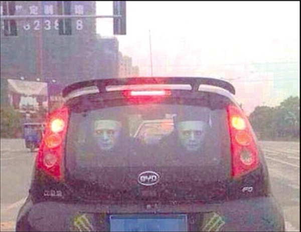 Scary stickers are popular, but could mean trouble for car owners who buy them, warn police. 