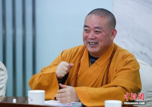 File photo of Shi Yongxin, abbot of renowned Shaolin Temple.