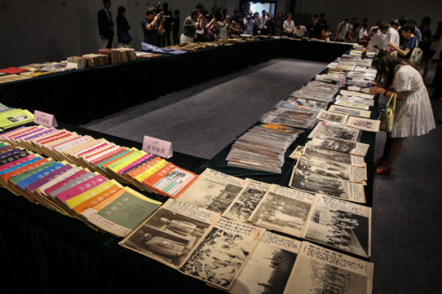 Historical documents about Japanese aggression during World War II go on display at an exhibition at the Overseas Chinese History Museum in Beijing, July 4, 2015. (Yin Yafei/for China Daily)