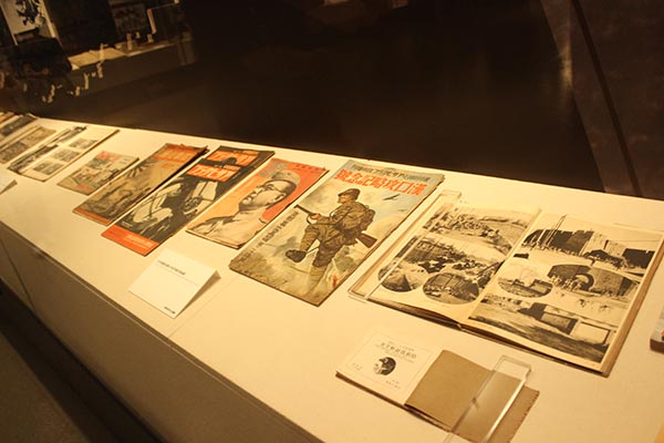The Immortal Great Wall exhibition at National Library of China displays 1,500 text and video files from the War of Resistance against Japanese Aggression (1937-45). (Wang Kaihao / For China Daily)