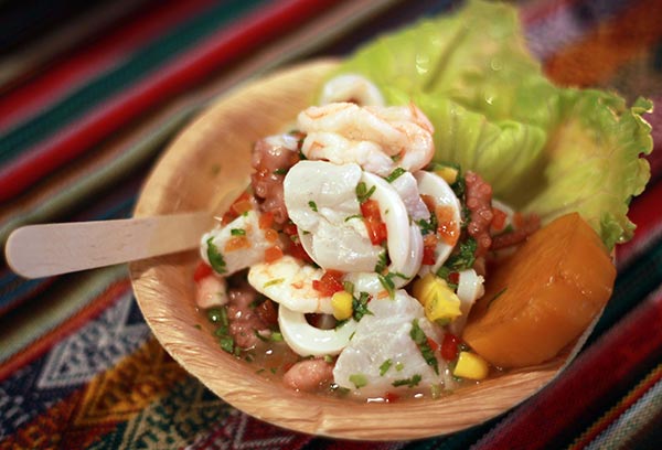 Mixed seafood ceviche at Buena Onda, a newly opened pop-up in Beijing that emphasizes Peruvian dishes and drinks. Photo provided to China Daily